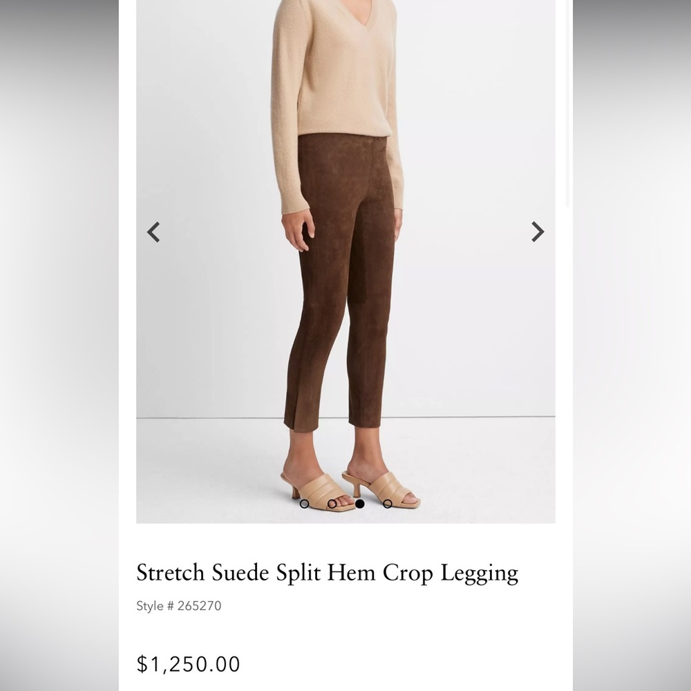 1200$ suede pants Vince XS 100% lamb leather great condition!!